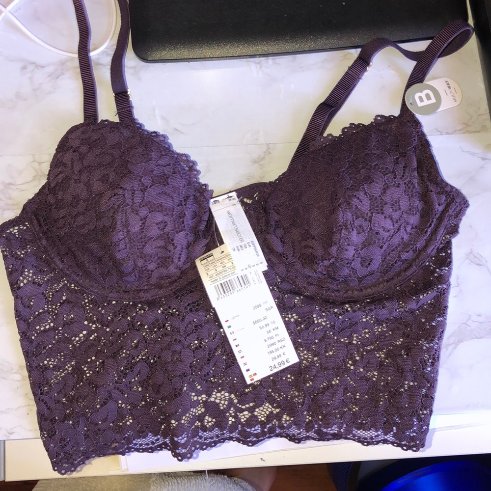 NWT Purple Laced Bralette